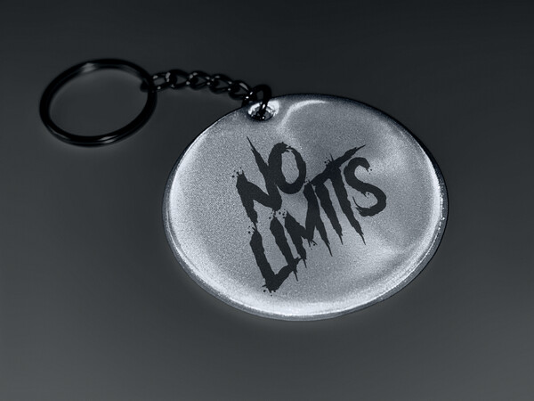Reflective safety keychain (CE EN17353) - Silver (EN17353)