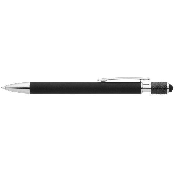 Stylo Wave Spinner Stylus en aluminium - Noir / Jet d’encre 4 couleurs