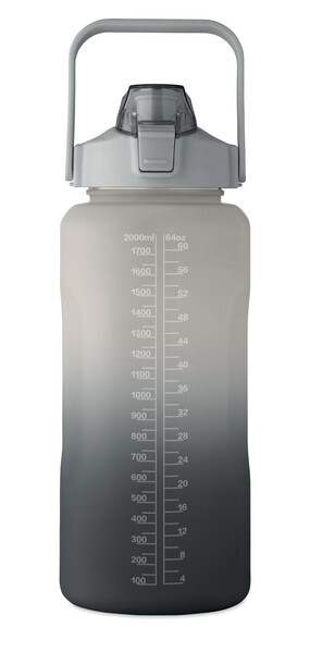 Fľaša na vodu z RPET 2000ml Activate Max - Čierna