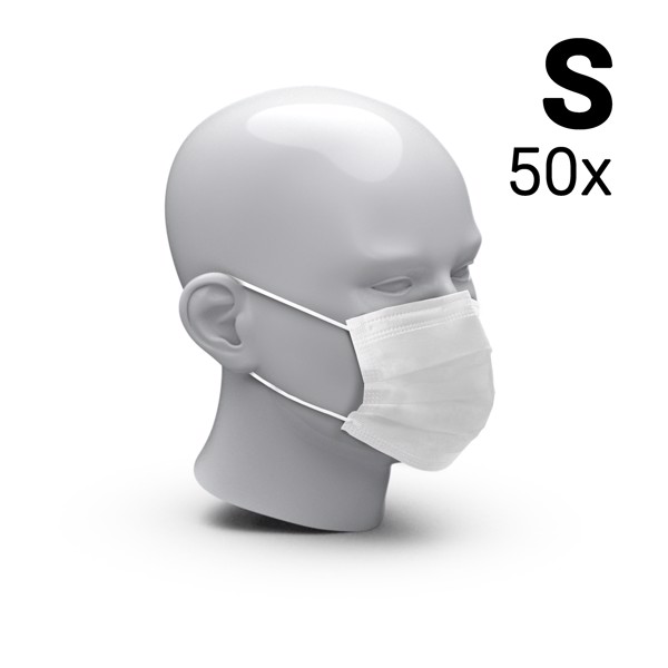 Masque Pour Bouche Et Nez "3-Ply" Ensemble De 50, Taille S