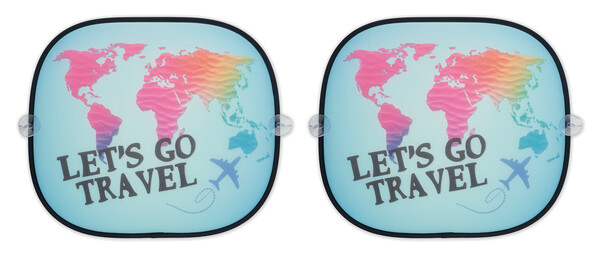 Foldable car sunshades set - Full colour