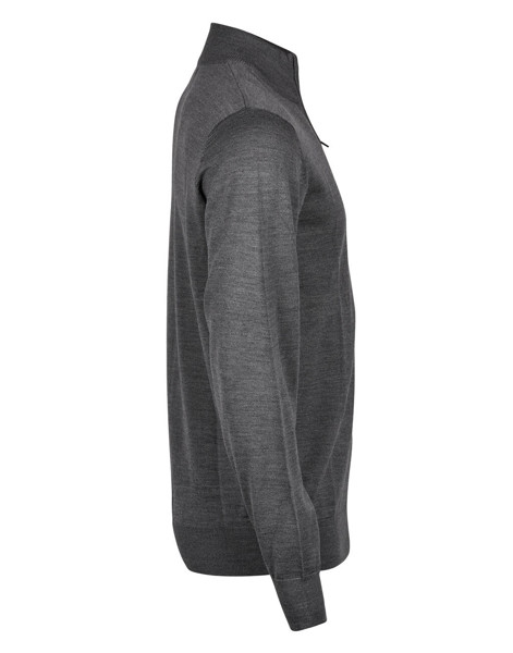 Men's Half Zip - Grey Melange / 3XL