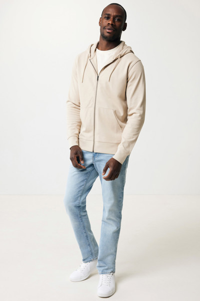 Iqoniq Abisko recycled cotton zip through hoodie - Desert / XL