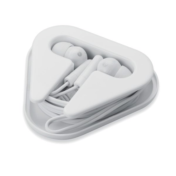 Auriculares em embalagem de PS Musiplug - Branco