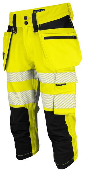 6577 3/4 pant stretch Yellow/Black C46