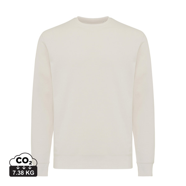 Sweater léger à col rond en coton recyclé Iqoniq Etosha - Ivory White / XXS