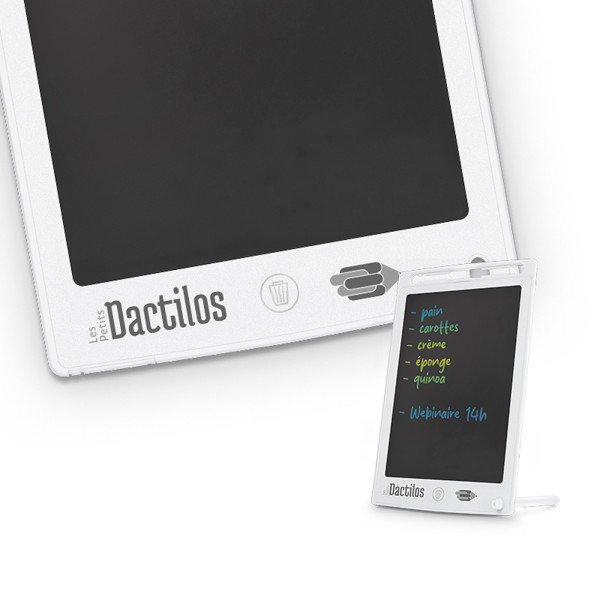 "8,5"" ANTI ERASURE COLORED LCD DIGITAL TABLET" - Blanc / 