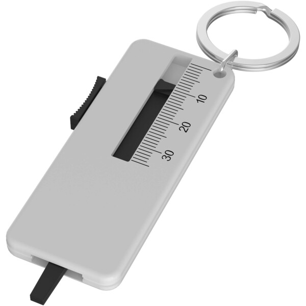 Rove recycled tyre tread check keychain - White