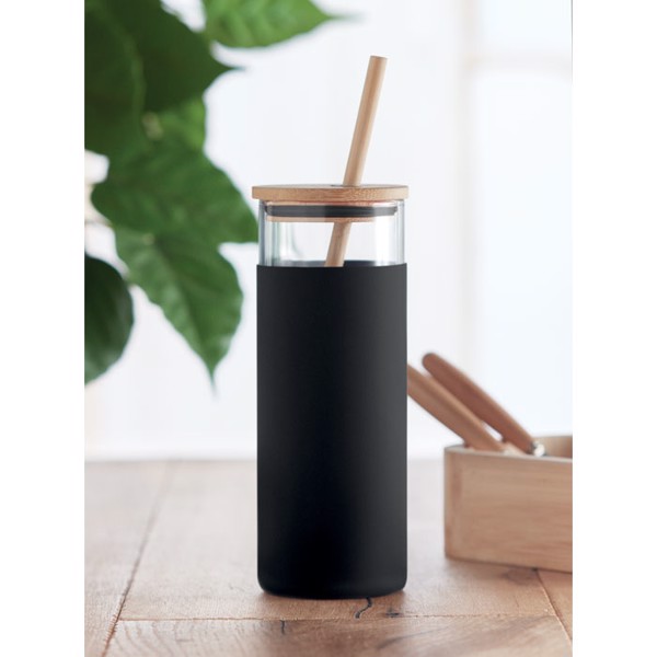 Strass kozarec, borosilikatno steklo, 450 ml - Bela