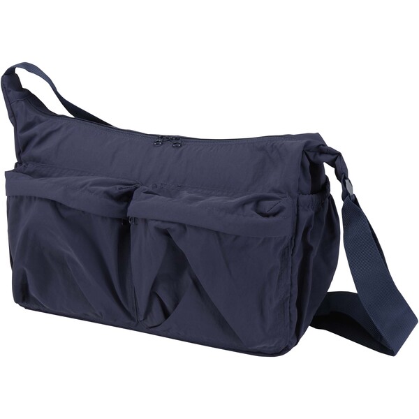 Calli 13" GRS recycled nylon laptop messenger bag - Navy