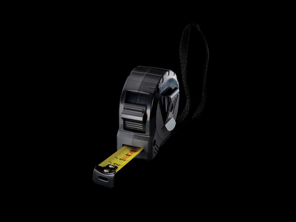 Mètre ruban 3M/16 mm en plastique recyclé RCS - Noir