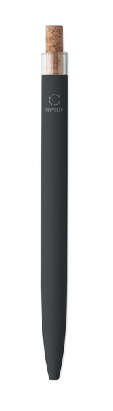 Recycled aluminium pen Bergamo + - Black