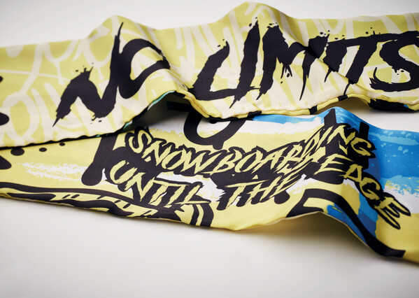 Lowest priced full colour double layer scarf. Made of satin fabric - Black
