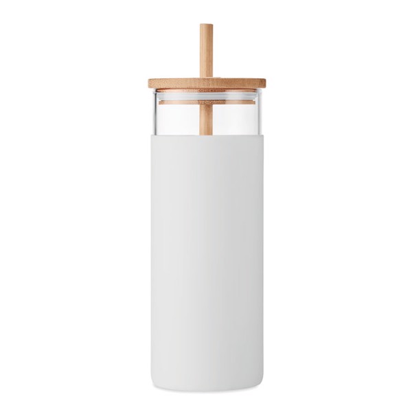 Strass kozarec, borosilikatno steklo, 450 ml - Bela