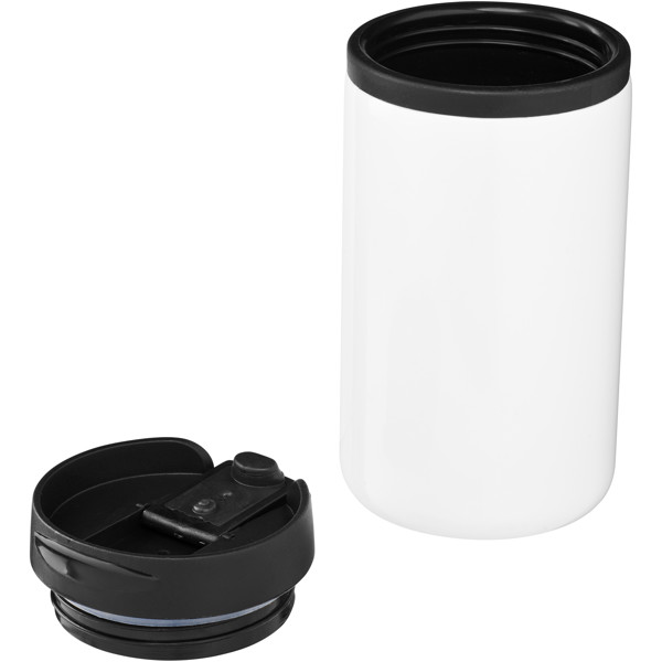 Gobelet avec isolation Mojave de 250 ml en acier inoxydable recyclé certifié RCS - Blanc