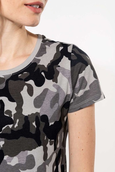 Ladies' Short-Sleeved Camo T-Shirt - XS