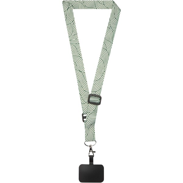 Lyra RPET sublimation adjustable lanyard with phone holder