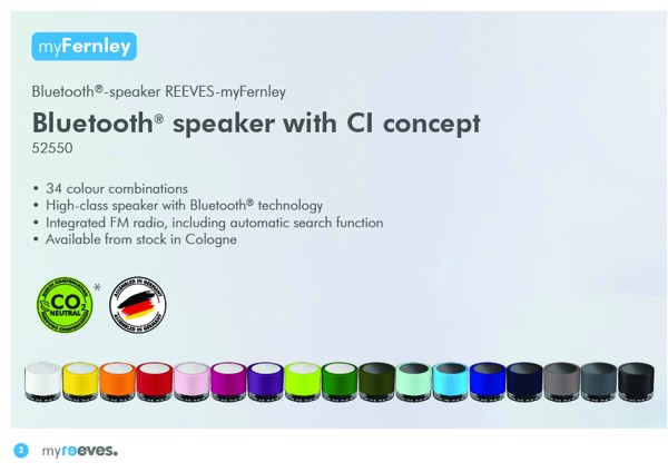 myFernley – Bluetooth® Speaker with CI Concept - custom made
