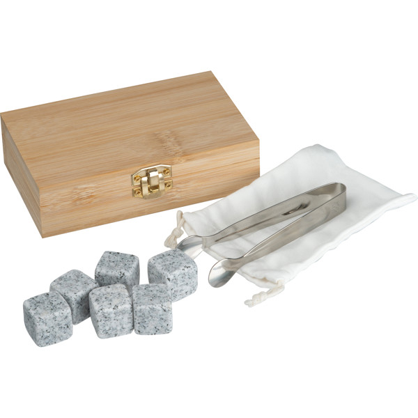 Ice cube set in Bamboo case EWA - Beige
