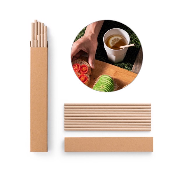 PS - LAMONE. Set of 10 kraft paper straws