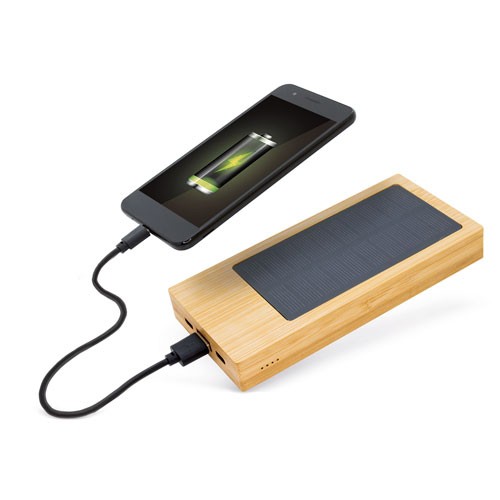 CARGADOR SOLAR DE BAMBU