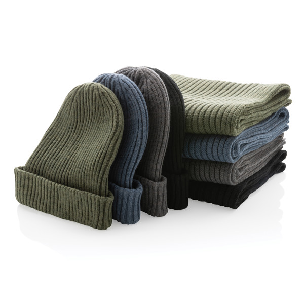 Impact AWARE™ pleteni šal s Polylana® vlaknom 180 x 25 cm - Crna