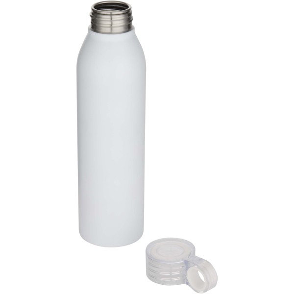 Garrafa de água de aço inoxidável reciclado com certificação RCS de 650 ml "Grom" - Branco