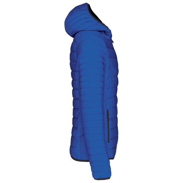Men's Lightweight Hooded Padded Jacket - Light Royal Blue / XL