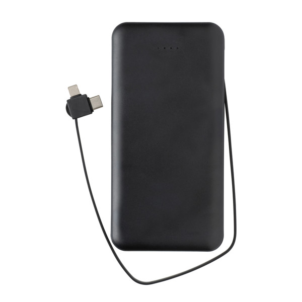 Lockhart powerbank 10.000 mAh, reciklirana plastika, kabli