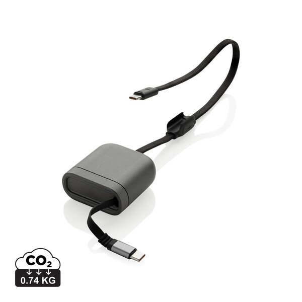 Spira RCS recycled retractable 100W fast charging cable