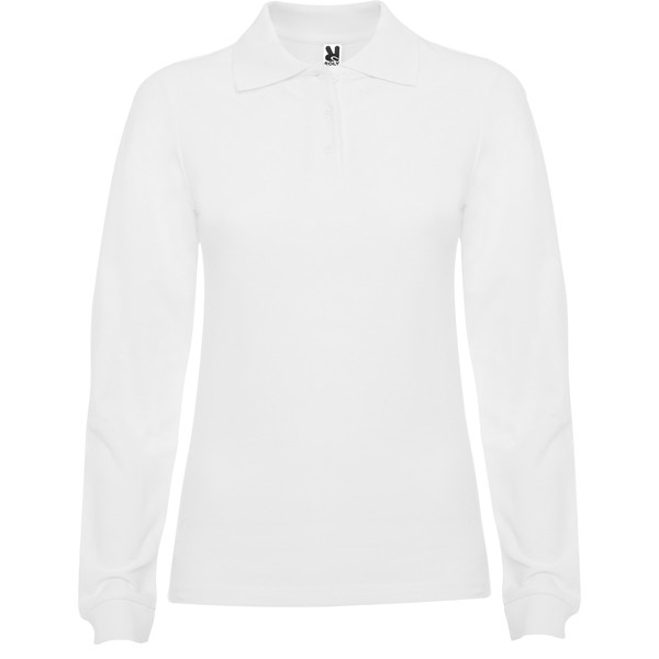 Estrella Woman Long Sleeve Polo Shirt - White / XXL
