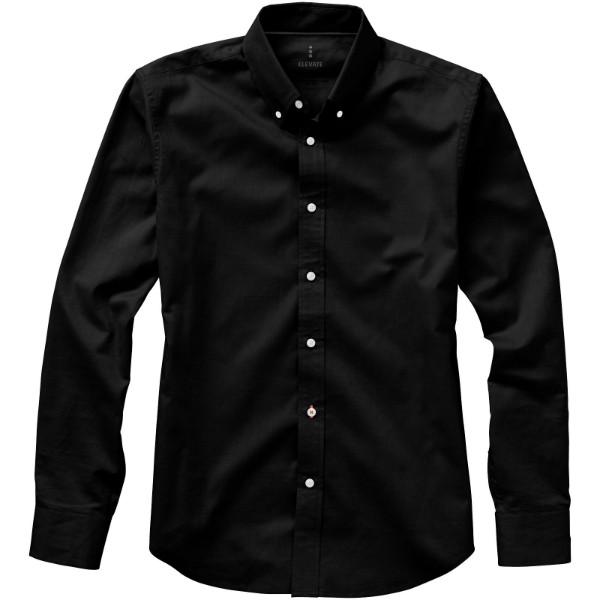 Camisa tipo Oxford de manga larga de hombre "Vaillant" - Negro intenso / XL