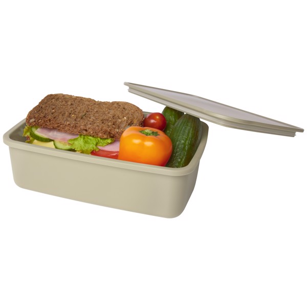 Boîte à lunch Dovi en plastique recyclé - Beige