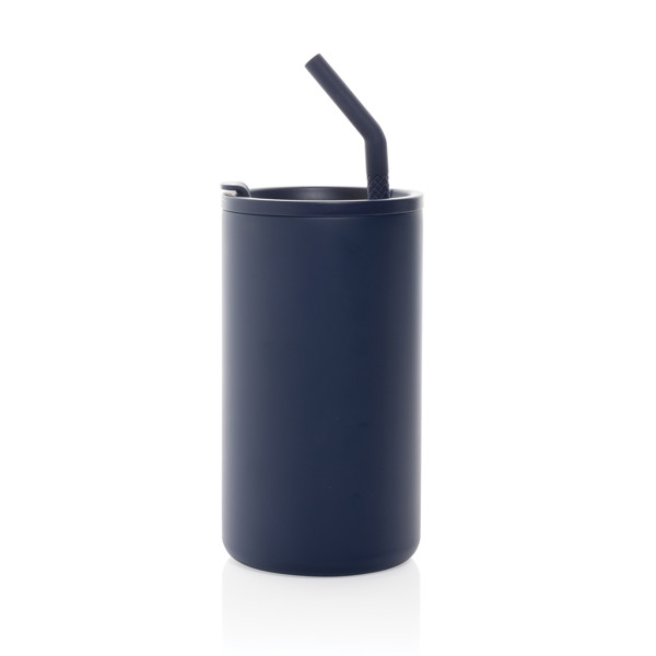 Mug Cube 800ml en acier recyclé certifiée RCS - Bleu Marine