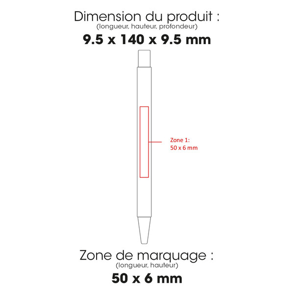 NOCLIP AL - BND188AL - Stylo à bille en aluminium recyclé