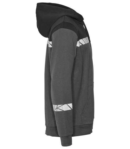 7104 1/2 ZIP HOODIE PGL Grey/Black 5XL