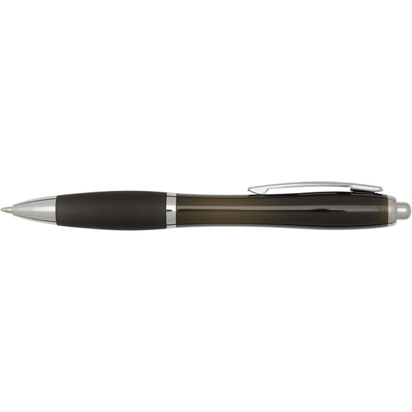 Nash RCS recycled plastic ballpoint pen with coloured barrel and grip (black ink) - Black