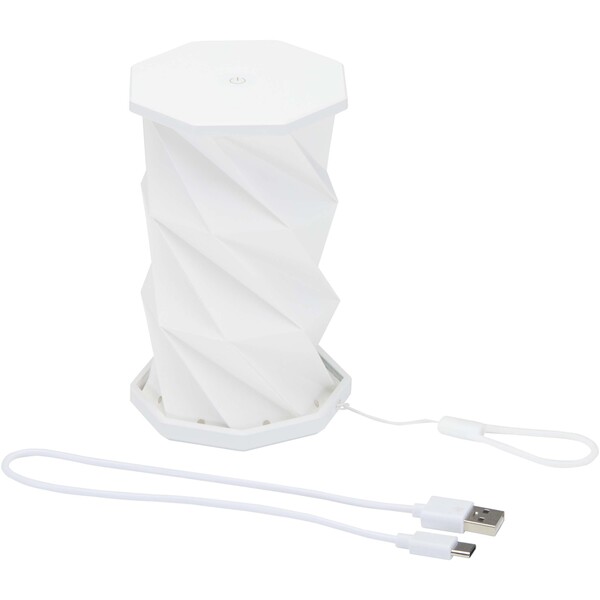 Celestia – klappbare Tischlampe aus recyceltem Kunststoff - weiss
