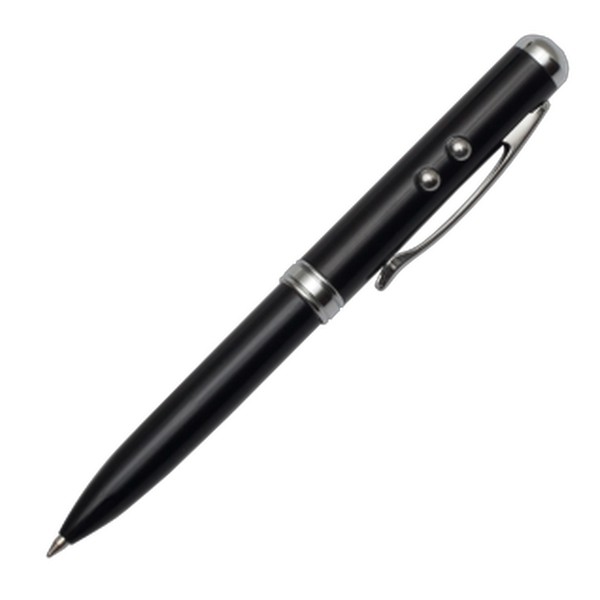 Supreme ballpen with laser pointer - 4 in 1 - Black