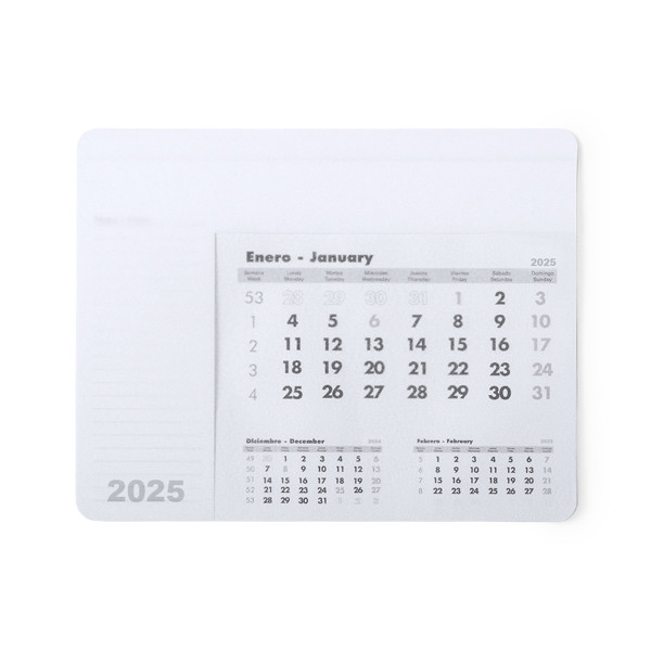 Tapis Souris Calendrier Rendux - Blanc