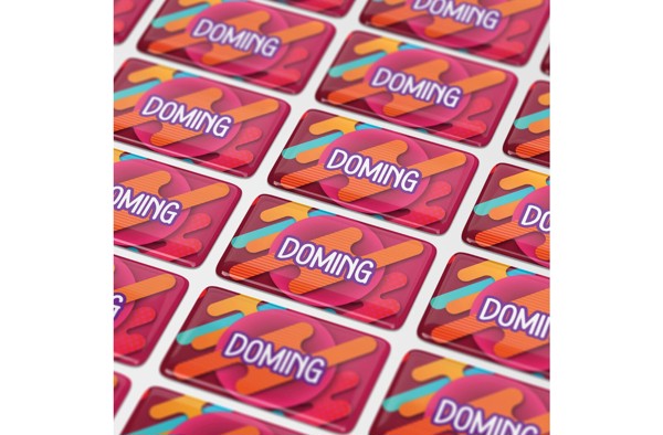Doming Rectangle 60x25 mm - White