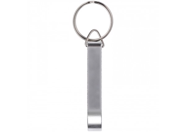 Keyring with bottle opener - Silver