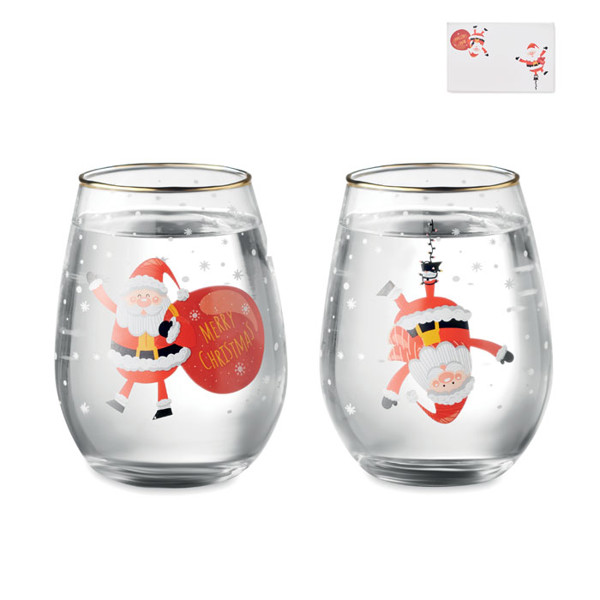 Set of 2 Christmas glasses Noel