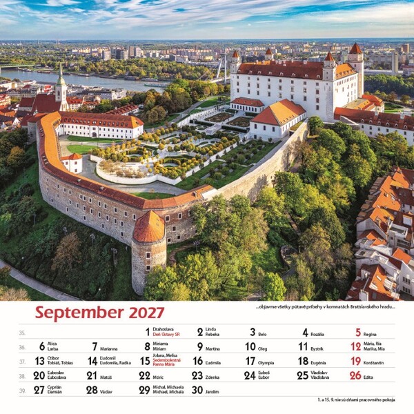 Nástenný Kalendár Hrady A Zámky Slovenska 2027