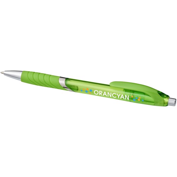 Turbo ballpoint pen with rubber grip - Lime