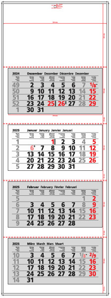 4-Monatswandkalender "Premium"