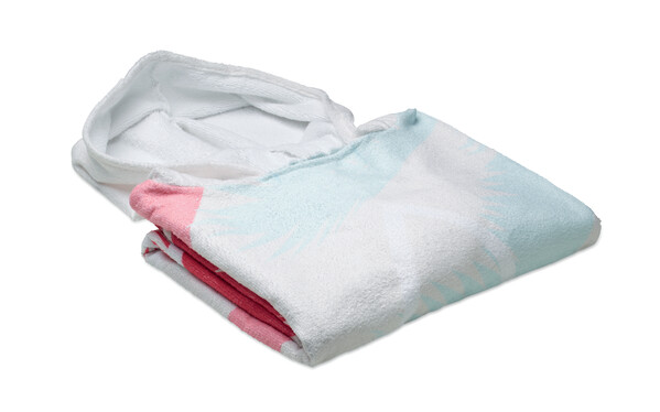 Full colour hooded towel in 300gsm polycotton - 90x110cm
