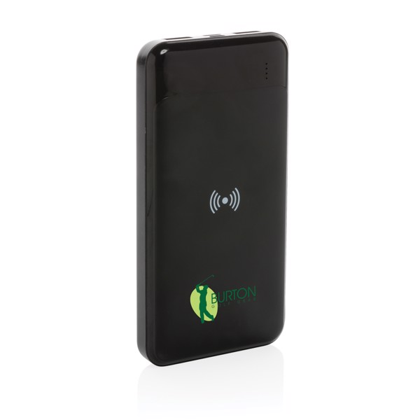 Powerbank 8000 mAh avec induction en plastique recyclé RCS - Noir