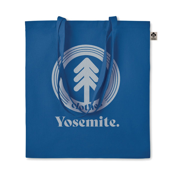 Zimde Color tote bag organski bombaž, 140 g/m² - Kraljeva modra