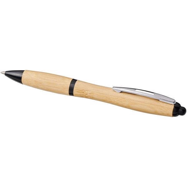 Nash bamboo ballpoint pen (blue ink) - Natural / Black